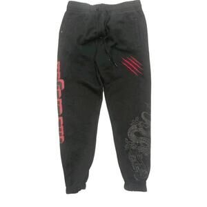 Bruce Lee The Dragon Black Jogger Pants Sweatpants Mens Large Shoe Palace